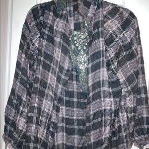 BNWT nostalgia bran button down flannel
